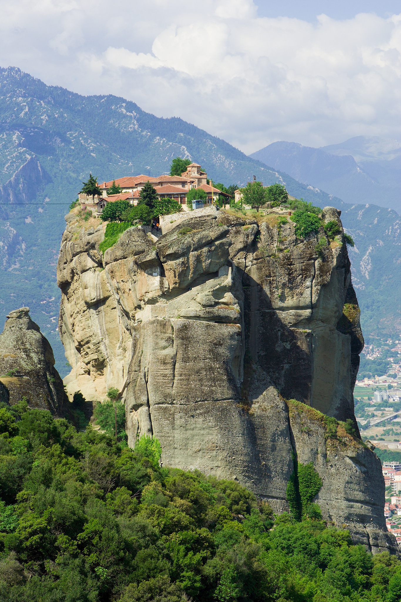 Meteora cliffs and monasteries